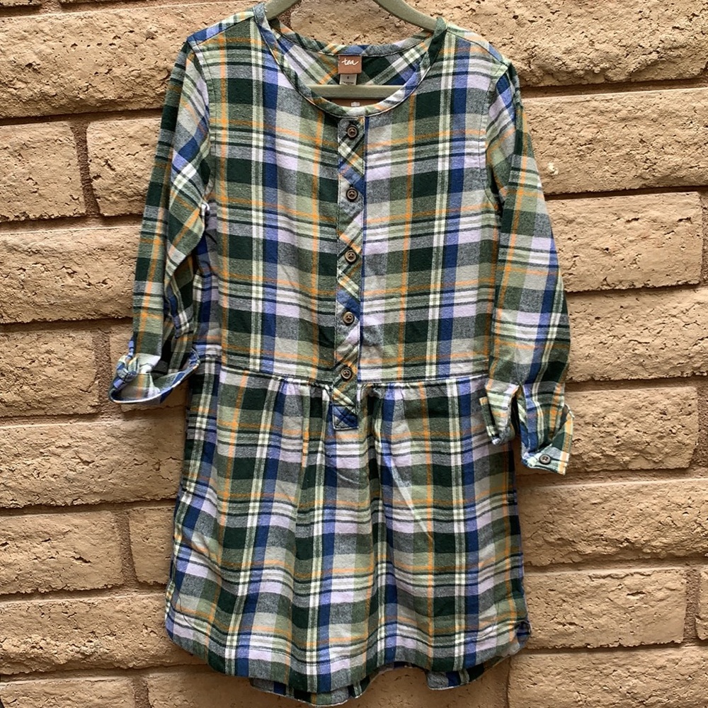 NWT Tea Collection flannel dress size 6 years - Picture 2 of 5